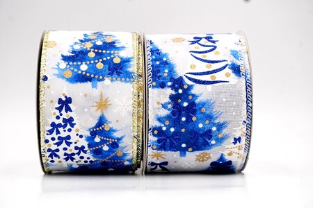 Nastro cablato con albero di Natale glitterato_KW0442.KW0443